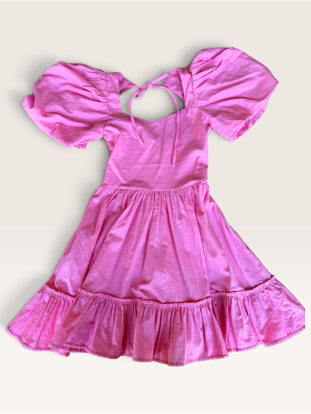Peixoto Pink Puff Sleeve Midi Dress